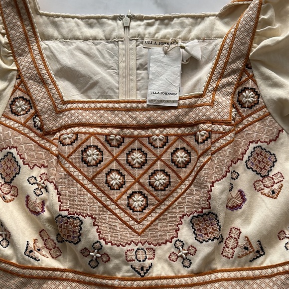 $945 ULLA JOHNSON “Adilah” Embellished Dress - Picture 4 of 8